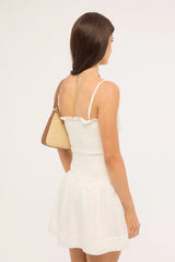 Perfect Stranger Cameron Pintuck Mini Dress White