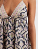 Free People Sorrento boho maxi dress in floral blueberry combo
