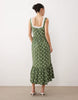 Nobody's Child Petite Heather sweetheart neckline midi dress in green polka dots
