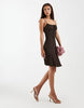& Other Stories mini dress in brown and white polka dot print