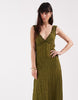 lace cami maxi dress in olive