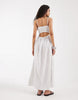 Vero Moda cami midi dress in white striped print