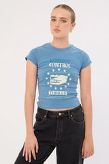 Thrills Losing Control Club Tee Storm Blue
