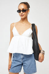 Luck & Trouble Eloise Broderie Top White
