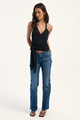 Perfect Stranger Lolli Wrap Top Black
