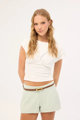 Luck & Trouble Avani Low Rise Tailored Shorts Mint