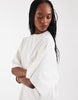 Tall batwing T-shirt mini dress in stone