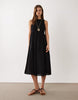 JDY sleeveless midi smock dress in black