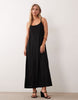 JDY Petite back tie midaxi dress in black