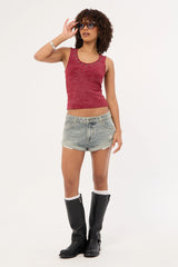 Rusty X-Tina Pheonix Low Rise Denim Mini Short Dirty Dawg