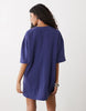 Weekday oversized T-shirt dress in dark blue