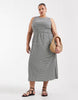 ONLY Curve smock midaxi dress in black gingham