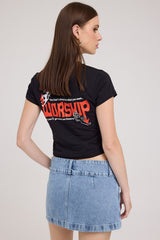 Worship 00's Mini Skirt Spirit Blue