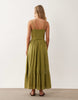 Miss Selfridge Petite lace insert maxi dress in olive
