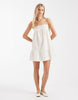 Aray babydoll mini beach dress in off-white