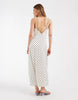 ONLY satin maxi dress in white polka dot