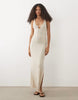 Mango Teen knit maxi dress with beading in gold
