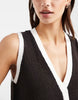 4th & Reckless knit v-neck maxi beach dress in chocolate