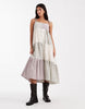 Daisy Street smock throw on tiered maxi dress in picnic print