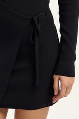 Perfect Stranger Miya Knit Mini Dress Black