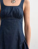Topshop denim peplum hem mini dress in indigo rinse