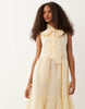 Sister Jane Wave striped bow detail tiered skirt maxi dress in yellow