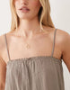 JDY sleeveless cheesecloth maxi dress in light brown
