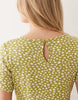 Wednesday's Girl smudged dots mini dress in green and white