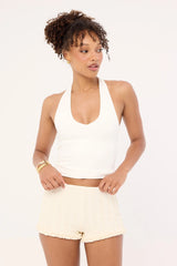 Perfect Stranger Noah Frill Micro Shorts Butter