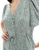 Vero Moda button through mini skater dress in sage green spot