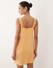 VILA embroidered strap cami mini dress in peach parfait