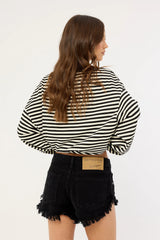One Teaspoon Dukes Low Waist Mini Denim Shorts Double Black