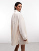 Nike pleated mini dress in beige