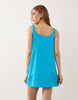 scoop neck shift mini dress in blue
