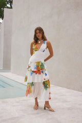 Rosewater Reverie Maxi Dress White
