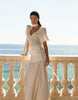 4th & Reckless sheer mesh tie front witted waist scarf detail maxi beach dress in cream