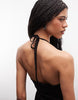 Weekday halter neck mini dress in black - exclusive to ASOS