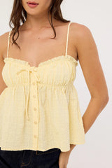 Luck & Trouble Sophie Gathered Cami Top Butter