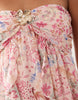 Abercrombie & Fitch strapless ruffle hardware maxi dress in pink floral