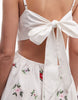 Miss Selfridge embroidered tie back mini dress in white