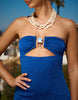 South Beach X Sasha Corte-T bandeau maxi beach dress in cobalt blue