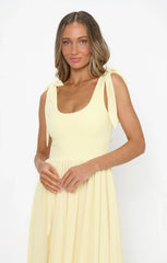 Harper Maxi Dress ~ Pale Yellow Chiffon