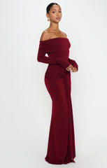 Vanessa Maxi Dress ~ Cabernet Red