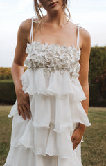 Gabriella Maxi Dress ~ White Enchanted Embellishment