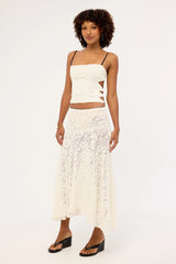 Jgr & Stn Myra Lace Maxi Skirt Antique White