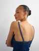 Topshop denim barrel maxi dress in indigo rinse