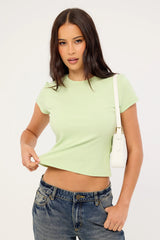 L&t Relaxed Baby Tee Matcha Green