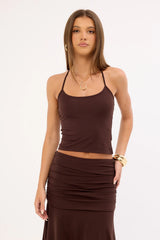 Feners Gresca Halter Top Chocolat Moka