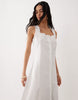 Esmée button down beach maxi dress in white