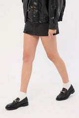 Thrills Sophie Denim Mini Skirt Black Bull